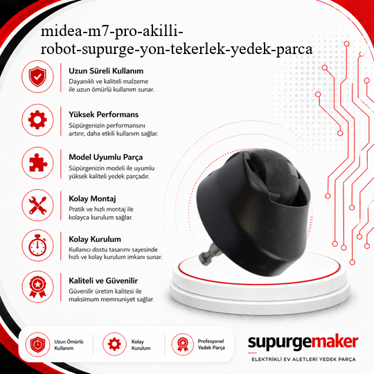 Midea M7 Pro Akıllı Robot Süpürge Yön Tekerlek – Yedek Parça