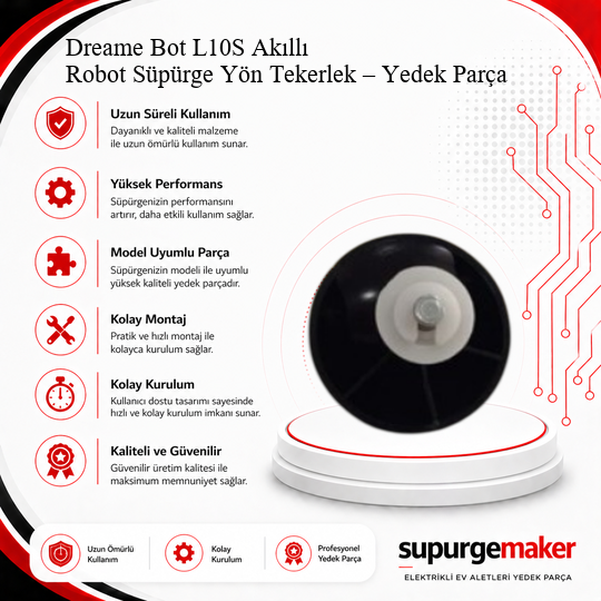 Dreame Bot L10S Akıllı Robot Süpürge Yön Tekerlek – Yedek Parça