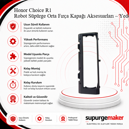 Honor Choice R1 Robot Süpürge Orta Fırça Kapağı Aksesuarları – Yedek Parça