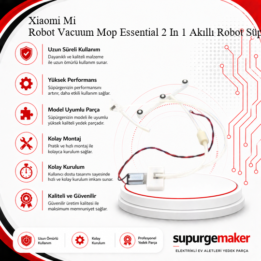 Xiaomi Mi Robot Vacuum Mop Essential 2 In 1 Akıllı Robot Süpürge Için Su Pompası Motoru – Yedek Parça