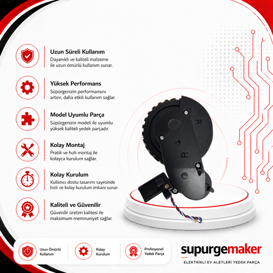 Arçelik Rs 9131 Akıllı Robot Süpürge Sağ Tekerlek Aksesuarları – Yedek Parça